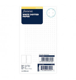 Filofax refill personal white dotted paper 132680