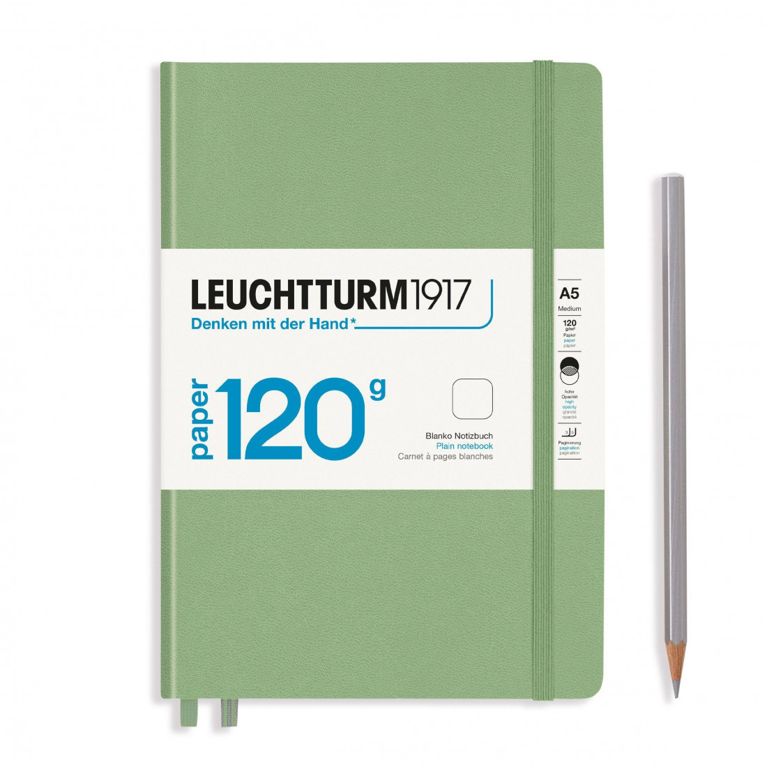 Leuchtturm 1917 Notebook A5 Edition 120g Sage Plain Hard Cover