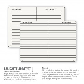 Leuchtturm 1917 Jottbook Double A5 Anthracite and Black Ruled