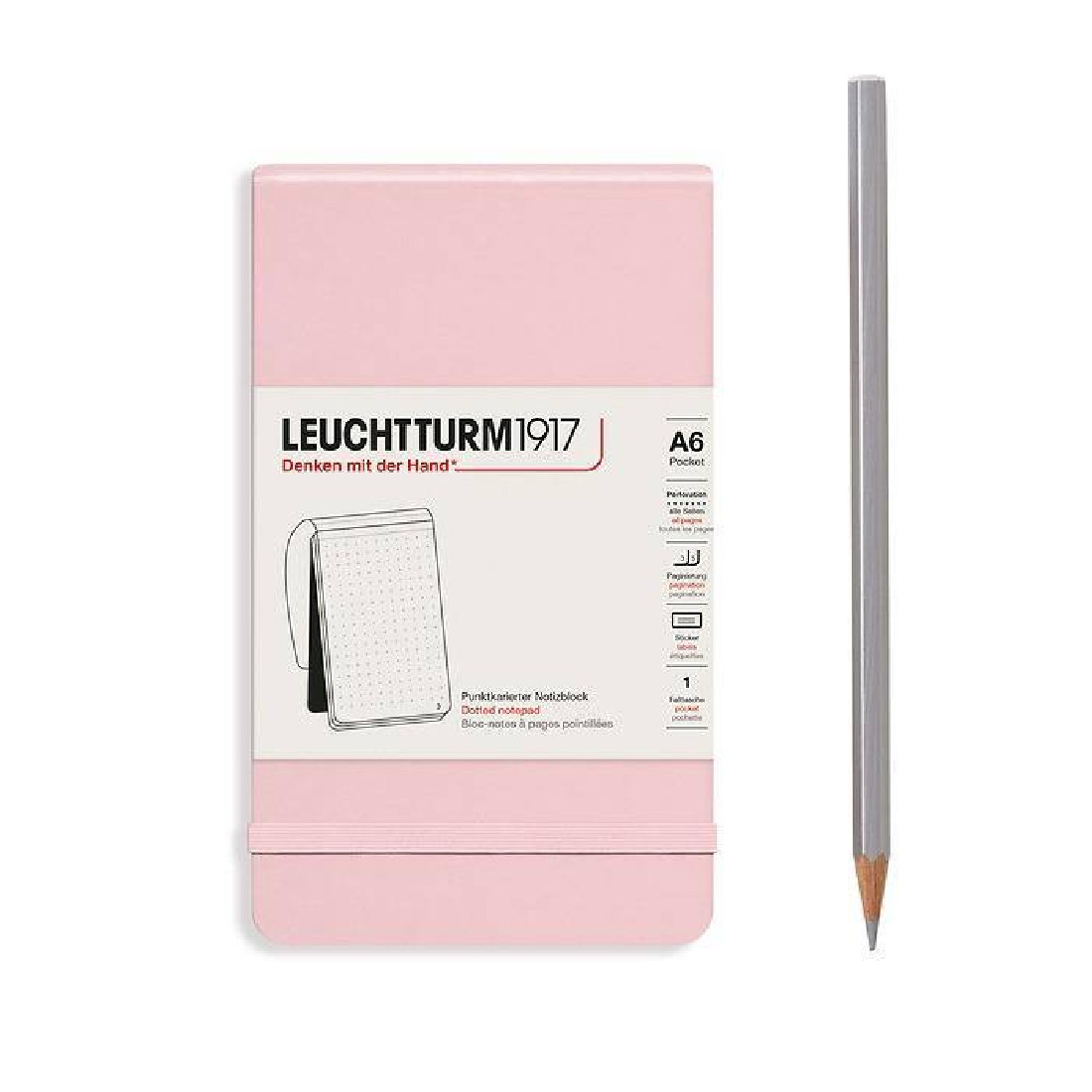 Leuchtturm 1917 Reporter Notepad A6 Powder Dotted Hard Cover