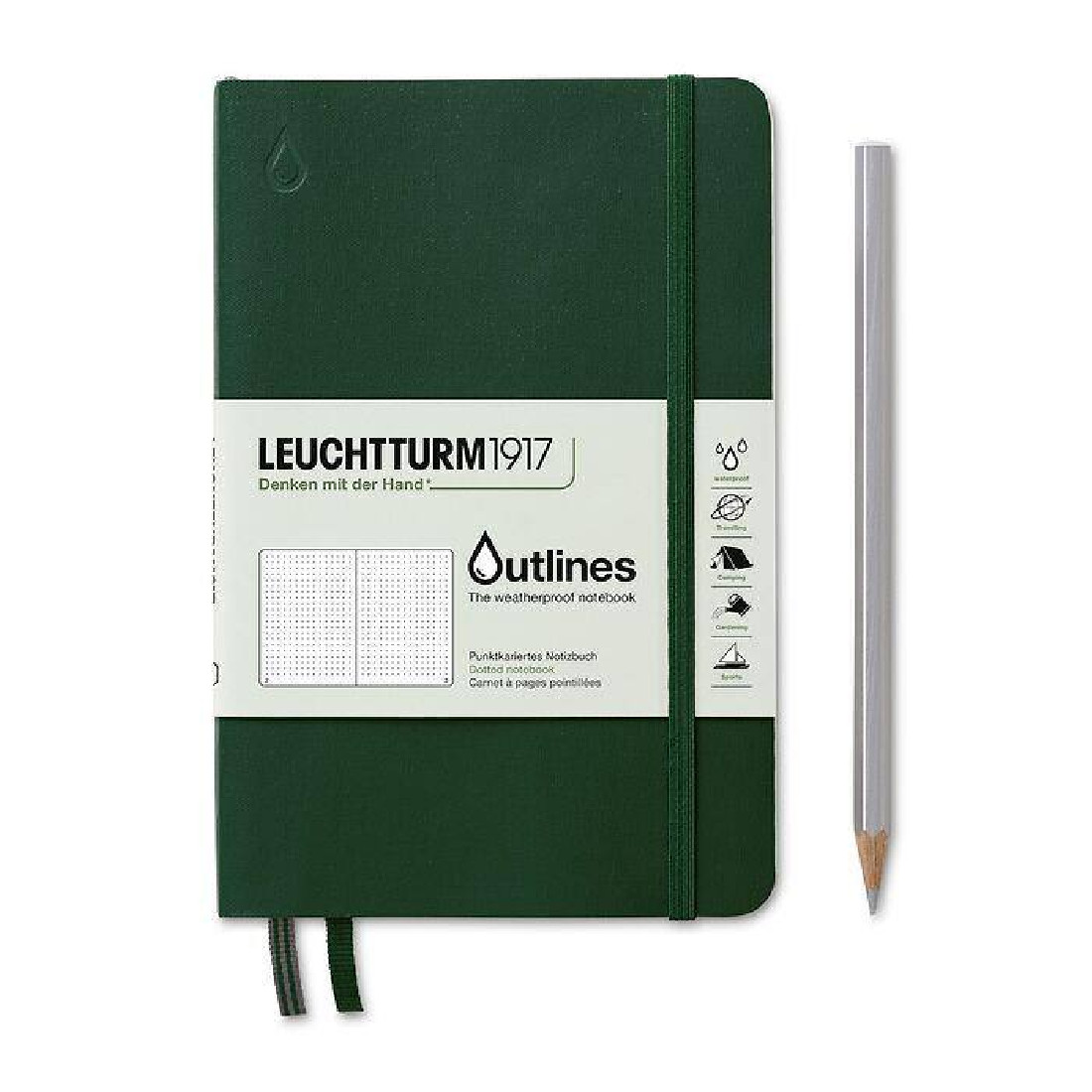 Leuchtturm 1917 Outlines B6 Plus Paperback Walden Green Dotted Soft Cover