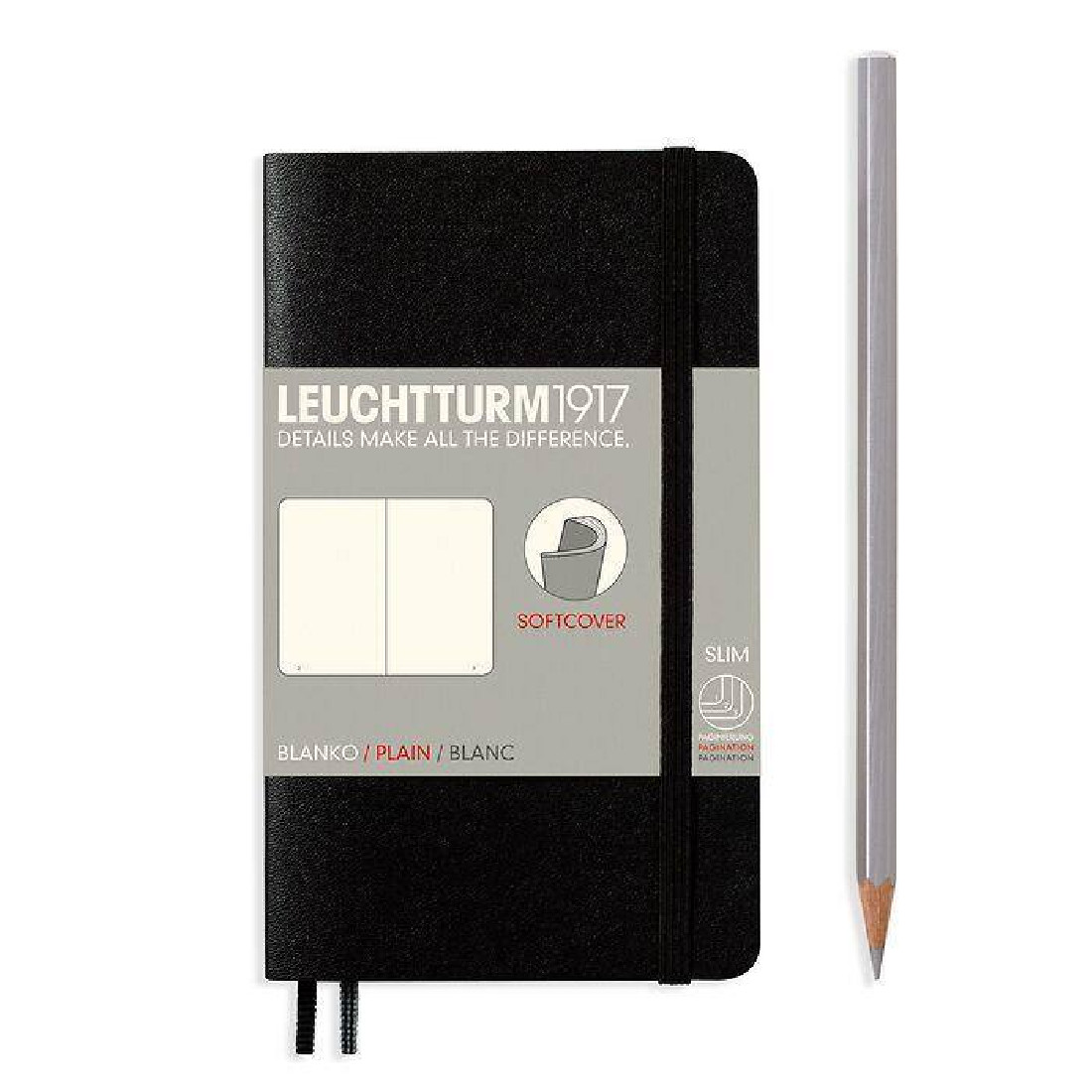 Leuchtturm 1917 Notebook A6 Black Plain Soft Cover