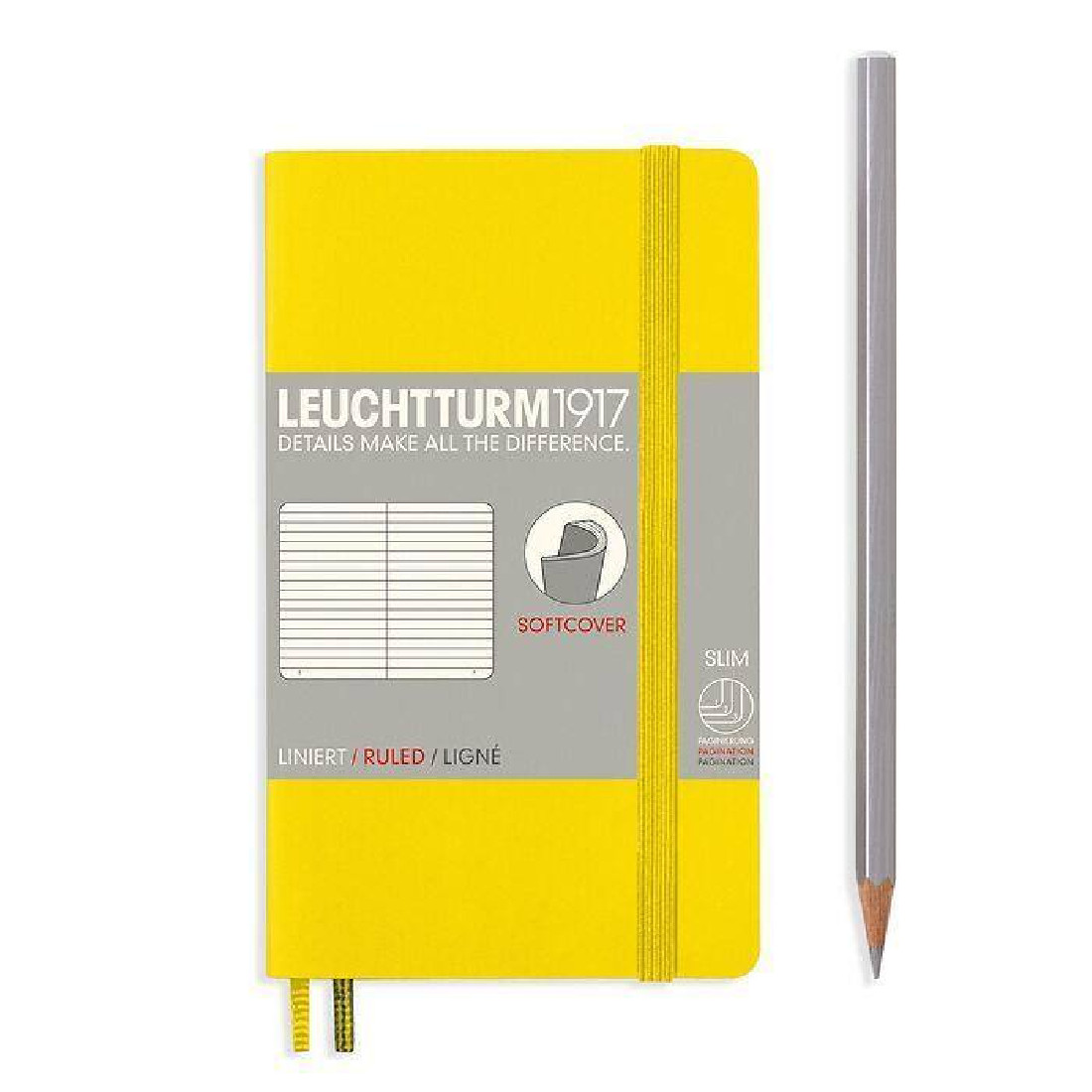 Leuchtturm 1917 Notebook A6 Lemon Ruled Soft Cover