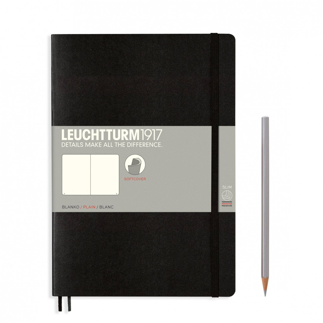 Leuchtturm 1917 Notebook B5 Black Plain Soft Cover