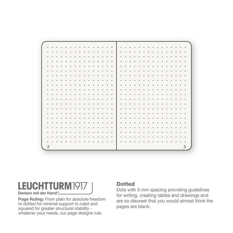 Leuchtturm 1917 Hardcover Dot Grid Notebook in Vanilla - A5