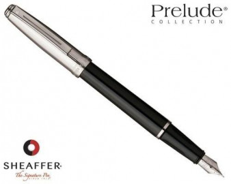 Sheaffer Prelude glossy black & chrome cap CT Fountain Pen 9134-0