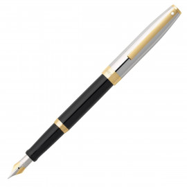 Sheaffer Sagaris black barrel, bright chrome cap GT Fountain Pen 9475-0