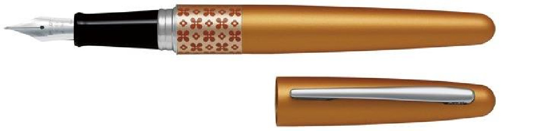 Pilot MR Retro Pop Collection - Fountain Pen, Metallic Orange, Flower Ring, Medium Nib