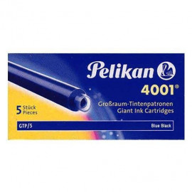 PELIKAN CARTRIDGES 4001 GIANT TP/5 BLUE BLACK