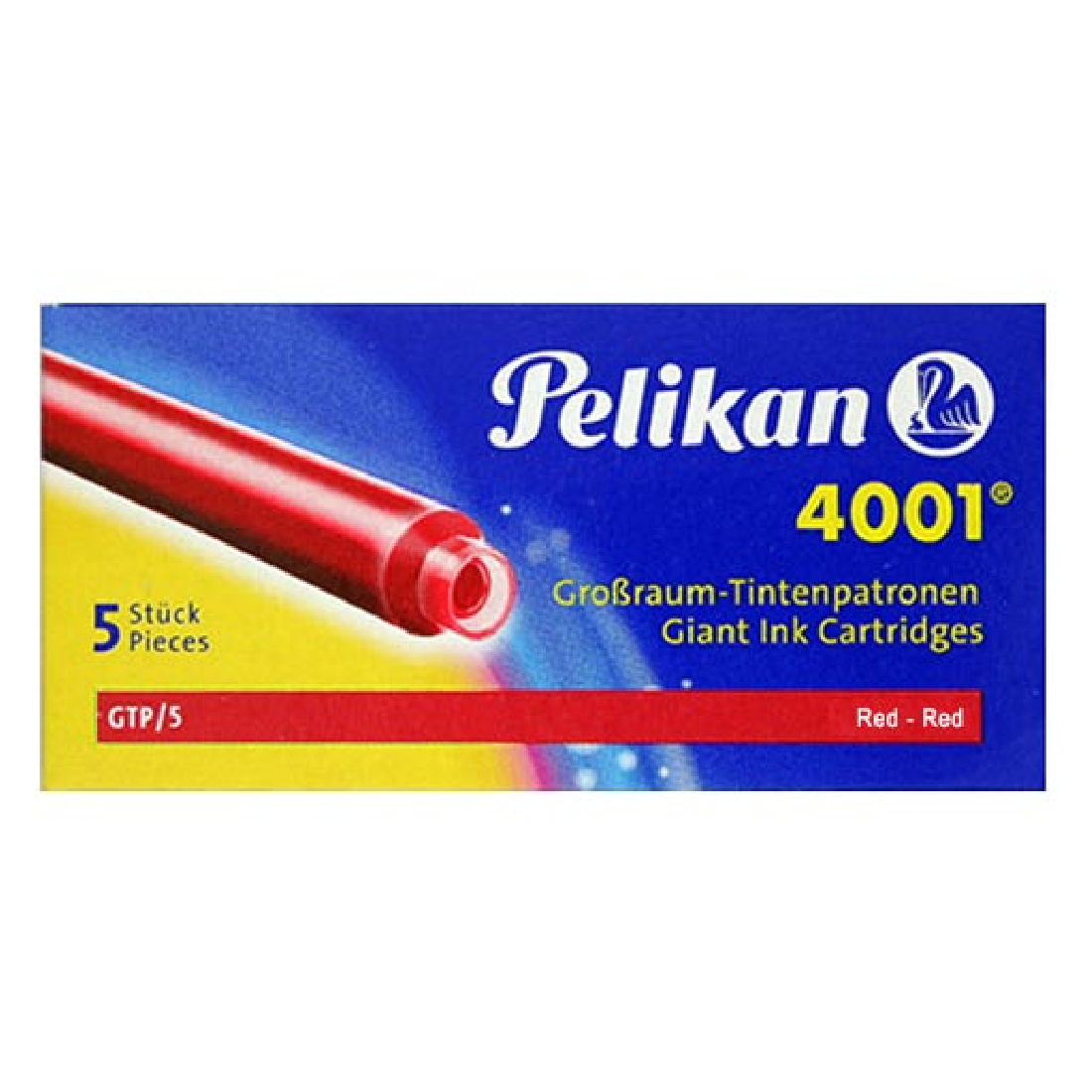 PELIKAN CARTRIDGES GIANT  4001 GTP/5 RED