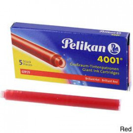 PELIKAN CARTRIDGES GIANT  4001 GTP/5 RED