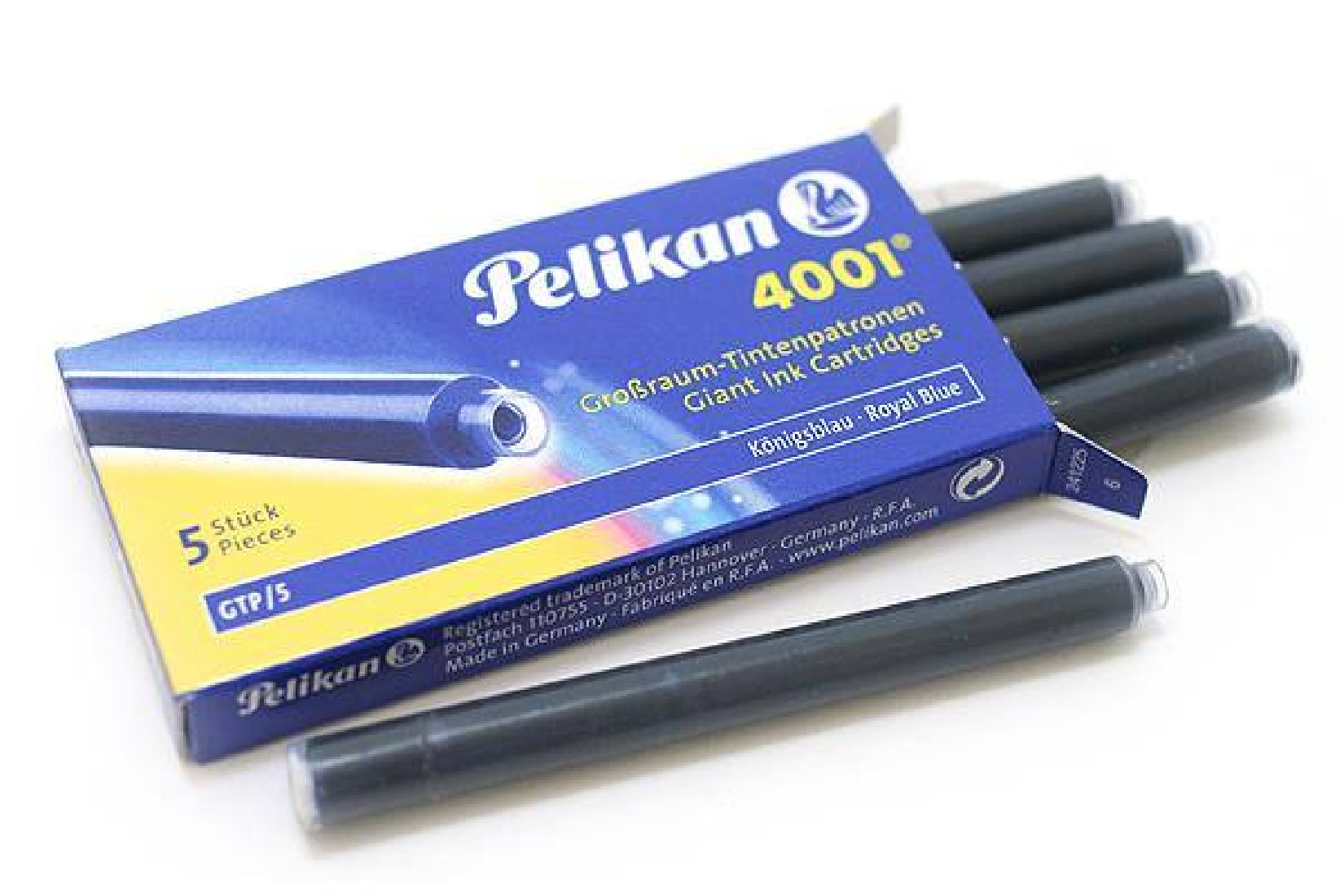 PELIKAN CARTRIDGES 4001 GIANT TP/5 BLUE