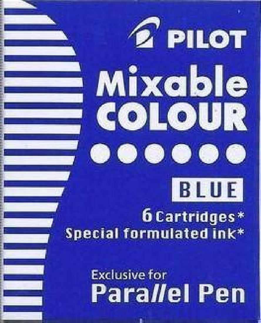 Pilot mixable colour blue cartridges(6)  for parallel pen