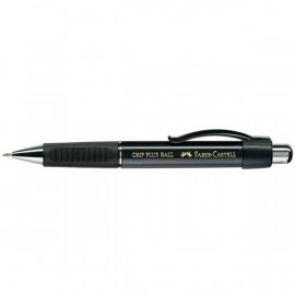 Ballpoint pen Grip Plus Ball M black metallic 140733 Faber Castell