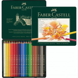 Faber Castell Polychromos colour pencils, tin of 24, 110024