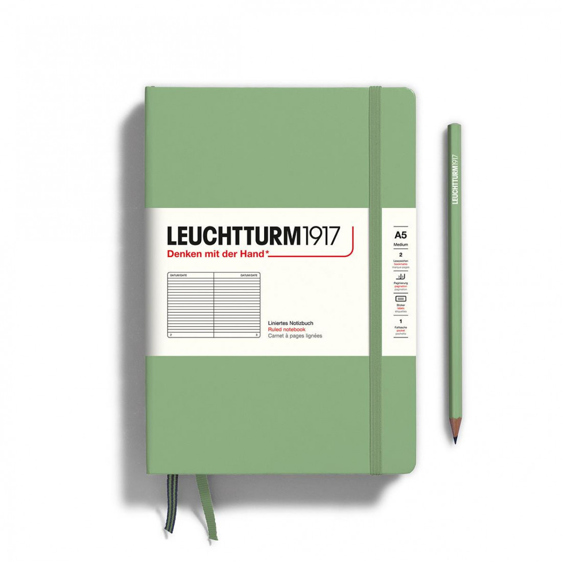 LEUCHTTURM1917 Metallic Special Edition - Medium A5 Dotted Hardcover  Notebook (Gold) - 251 Numbered Pages