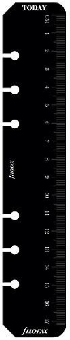 Filofax Ruler Page Marker Black - Personal 133609
