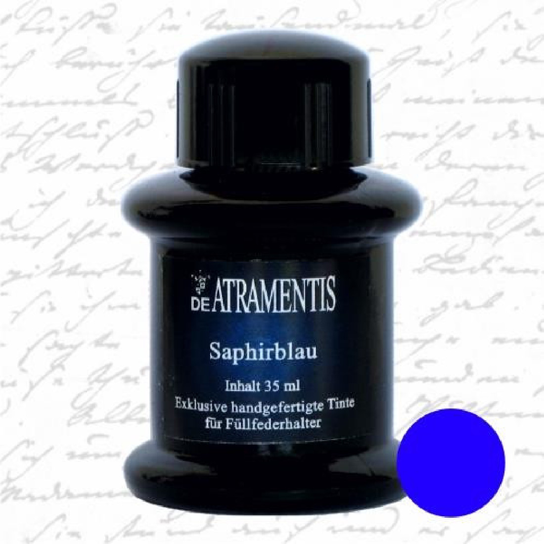 De Atramentis sapphire blue 45ml fountain pen standard ink