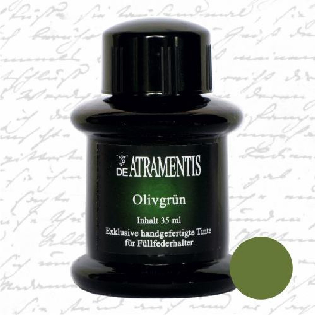 De Atramentis Olive Green 45ml fountain pen standard ink