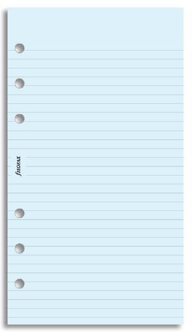REFILL PERSONAL BLUE RULED NOTEPAPER 133001 FILOFAX