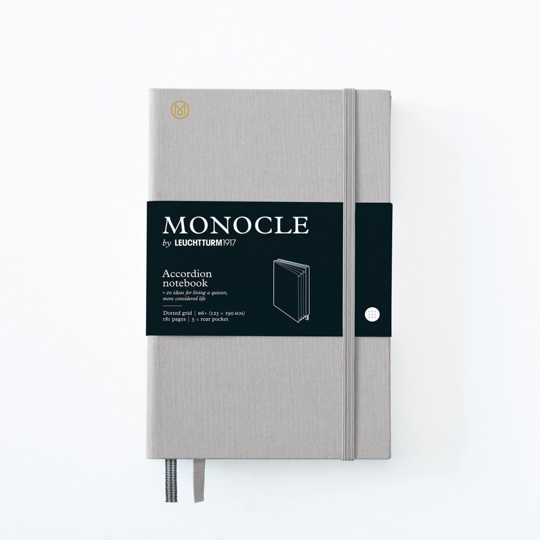 Leuchtturm 1917 notebook MONOCLE accordion notebook dotted B6 Grey