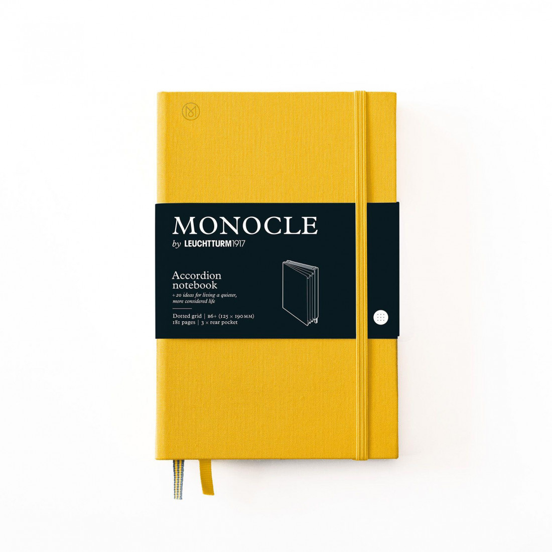 Leuchtturm 1917 notebook MONOCLE accordion notebook dotted B6 Yellow