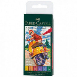 Faber-Castell Pitt Artist Pens Colour Wheel  tin of 6 167174