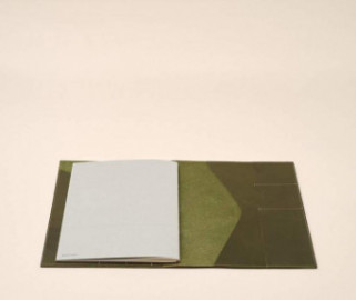 Paper Republic A4 Leather Portfolio Olive Green