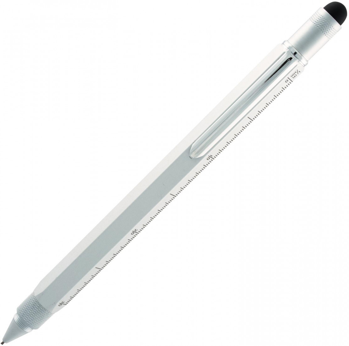 ONE TOUCH STYLUS 9 FUNCTION TOOL PENCIL SILVER MONTEVERDE