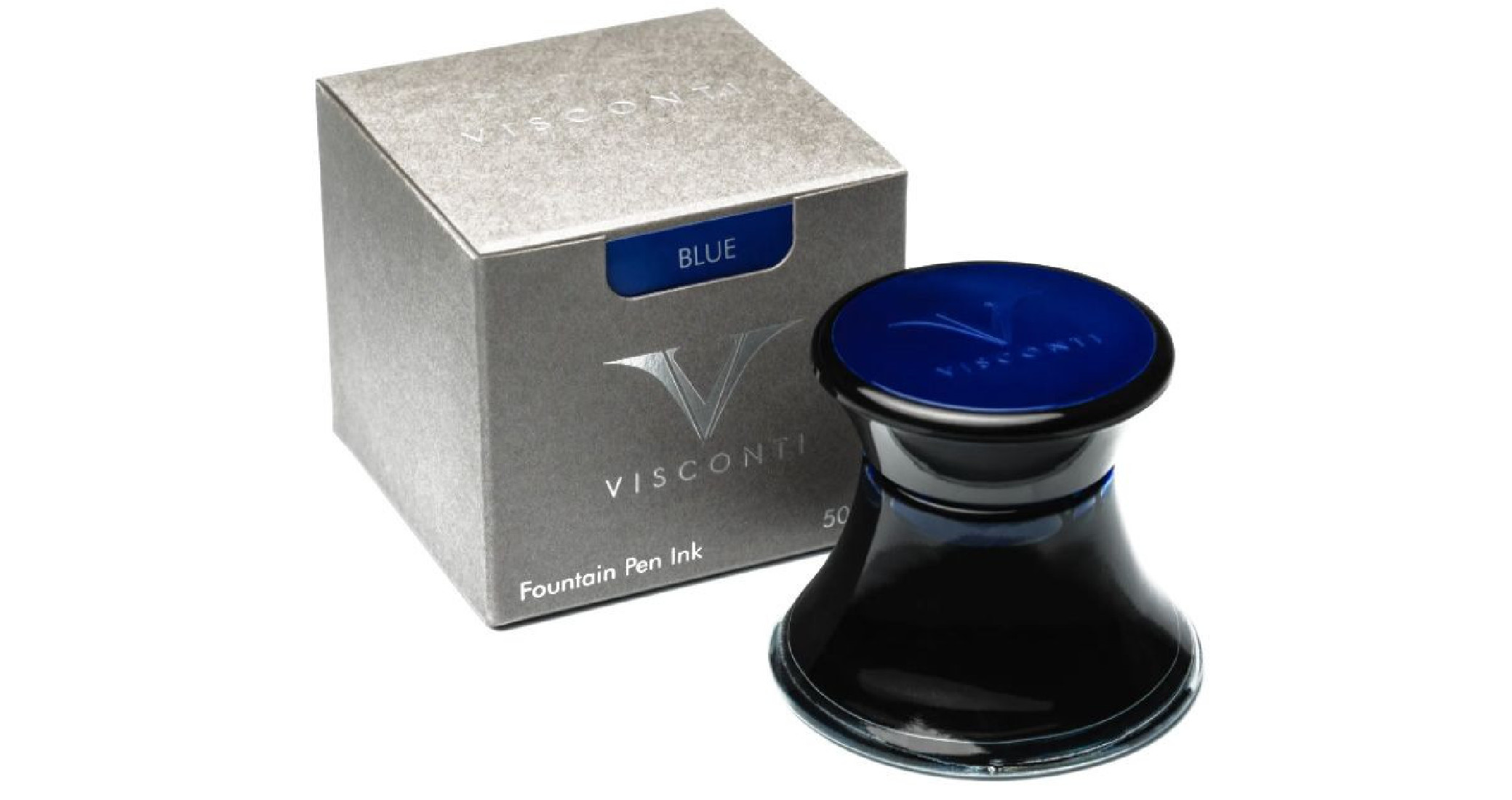 Visconti Glass Inkwell Blue 50ml