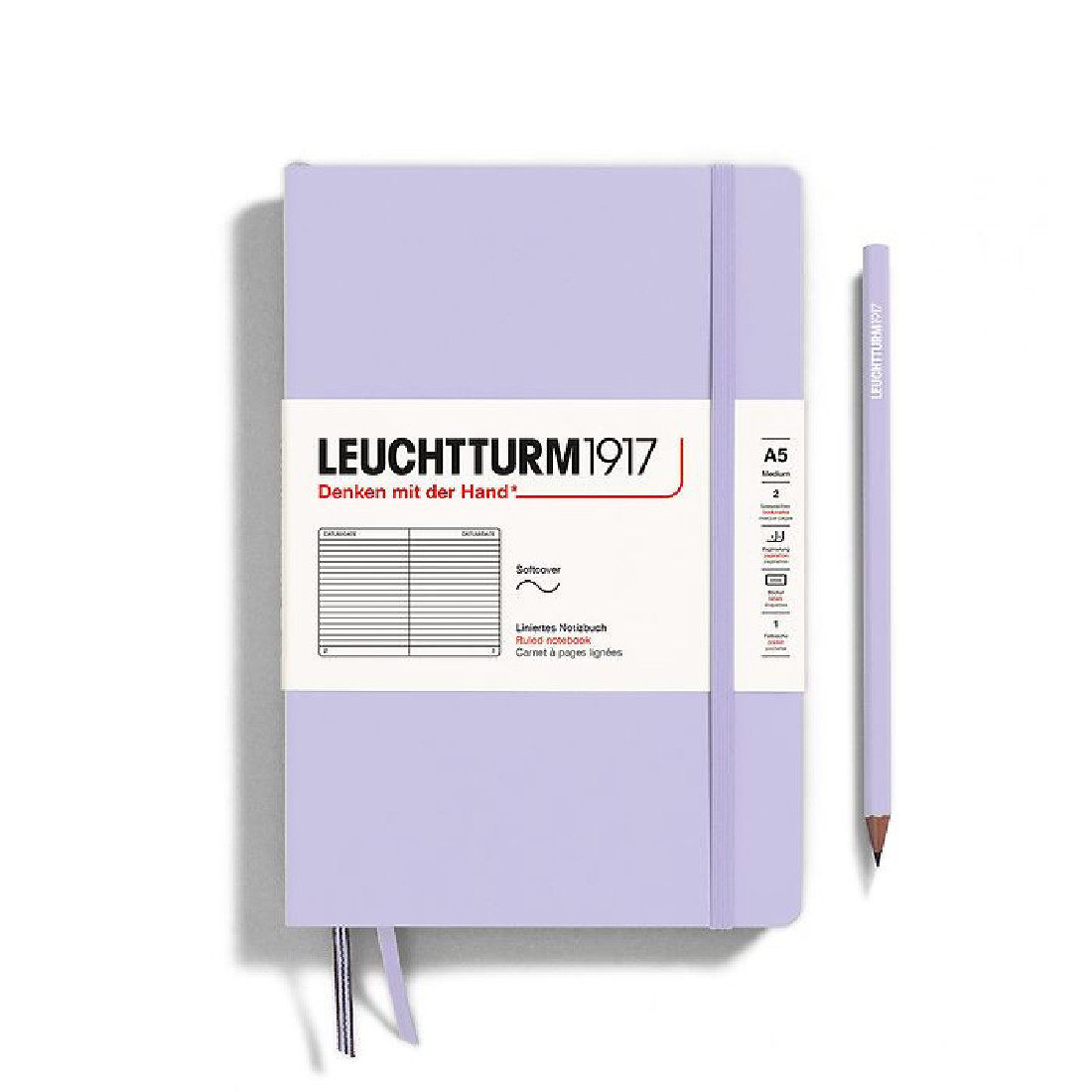 Leuchtturm 1917 Notebook A5 Lilac Ruled Soft Cover