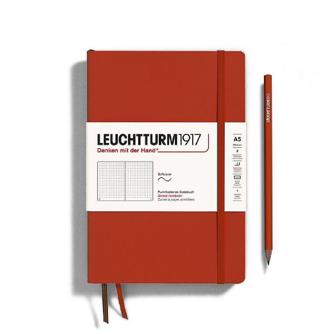 Leuchtturm 1917 Notebook A5 Fox Red Dotted Soft Cover