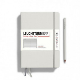 Leuchtturm 1917 Notebook A5 Light Grey Ruled Hard Cover