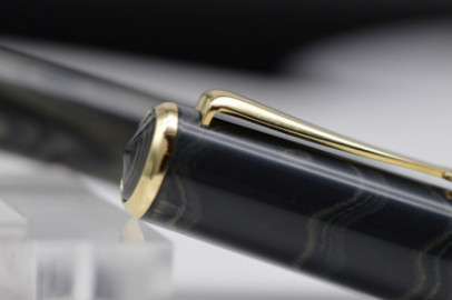 Santini Italia Giant Ebonite Male fountain pen with medium flex nib nr8 14k and ebonite feeder