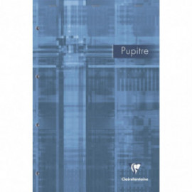 Clairefontaine block overlap  lined A4 plus 21X31,8cm 160pages, 90g, perforated,  66135C, grey blue