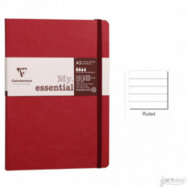 Clairefontaine A5 notebook My. essential, Lined, Red, soft cover, 192 pages, 90g