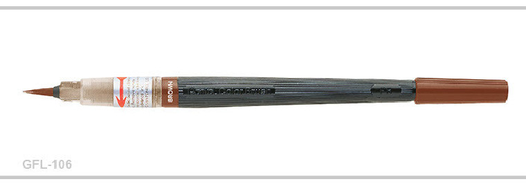 Pentel Art Brush Pen - BROWN  GFL106