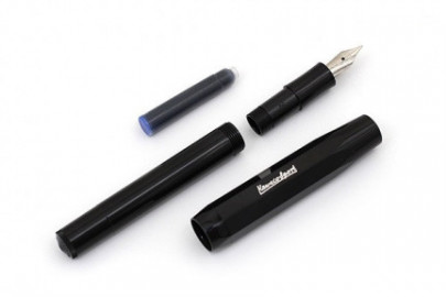 Kaweco Skyline Sport Black Fountain Pen (plus a free pack Black Kaweco cartridges)