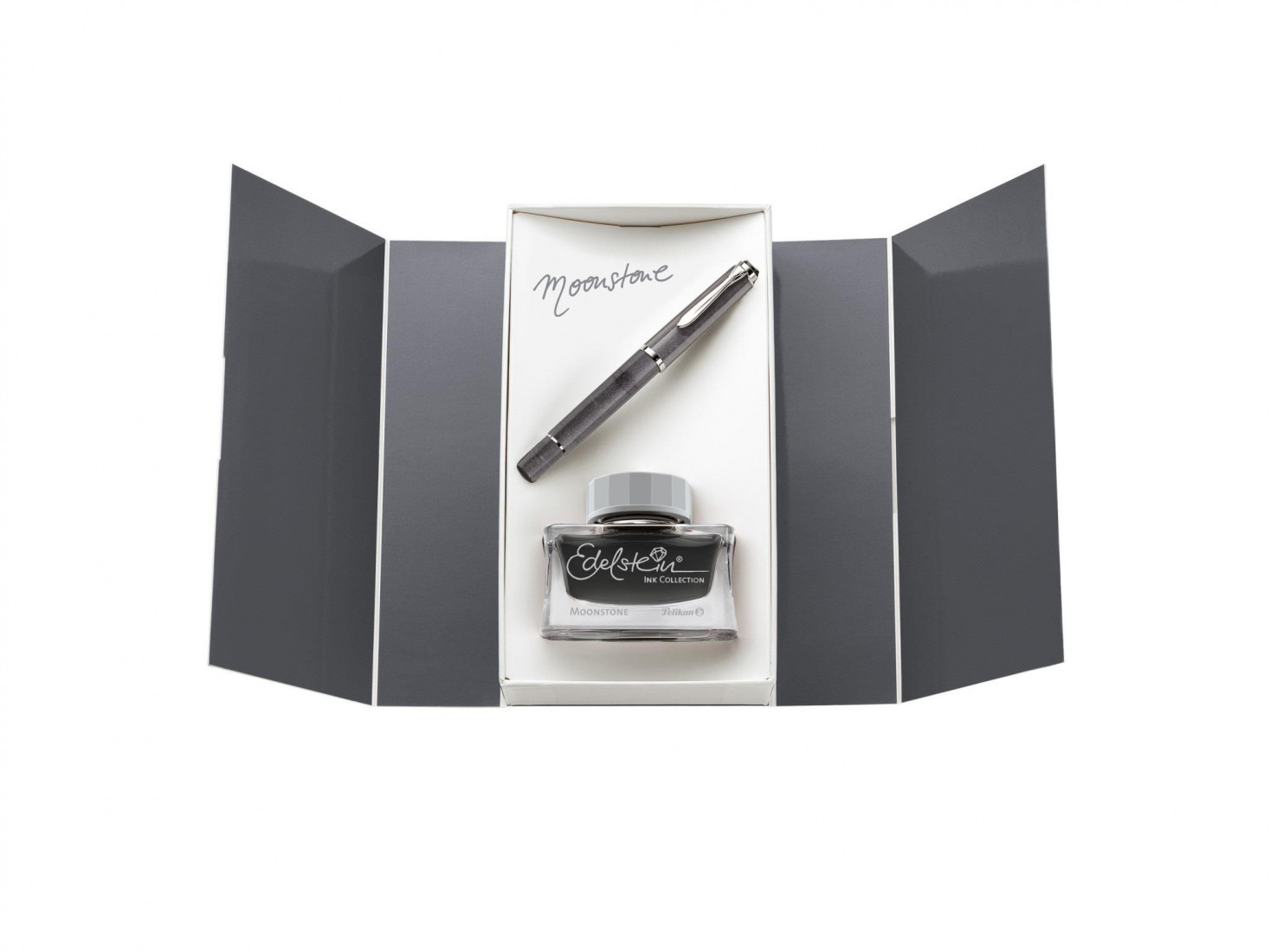 Pelikan Souveran M205 Moonstone Special Edition Fountain Pen with ink bottle