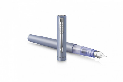 Parker Vector XL Silver blue CT Set Fountain Pen and Rollerball