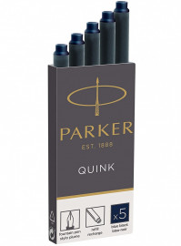 Parker Quink Ink 5 pcs Cartridges Blue - Black