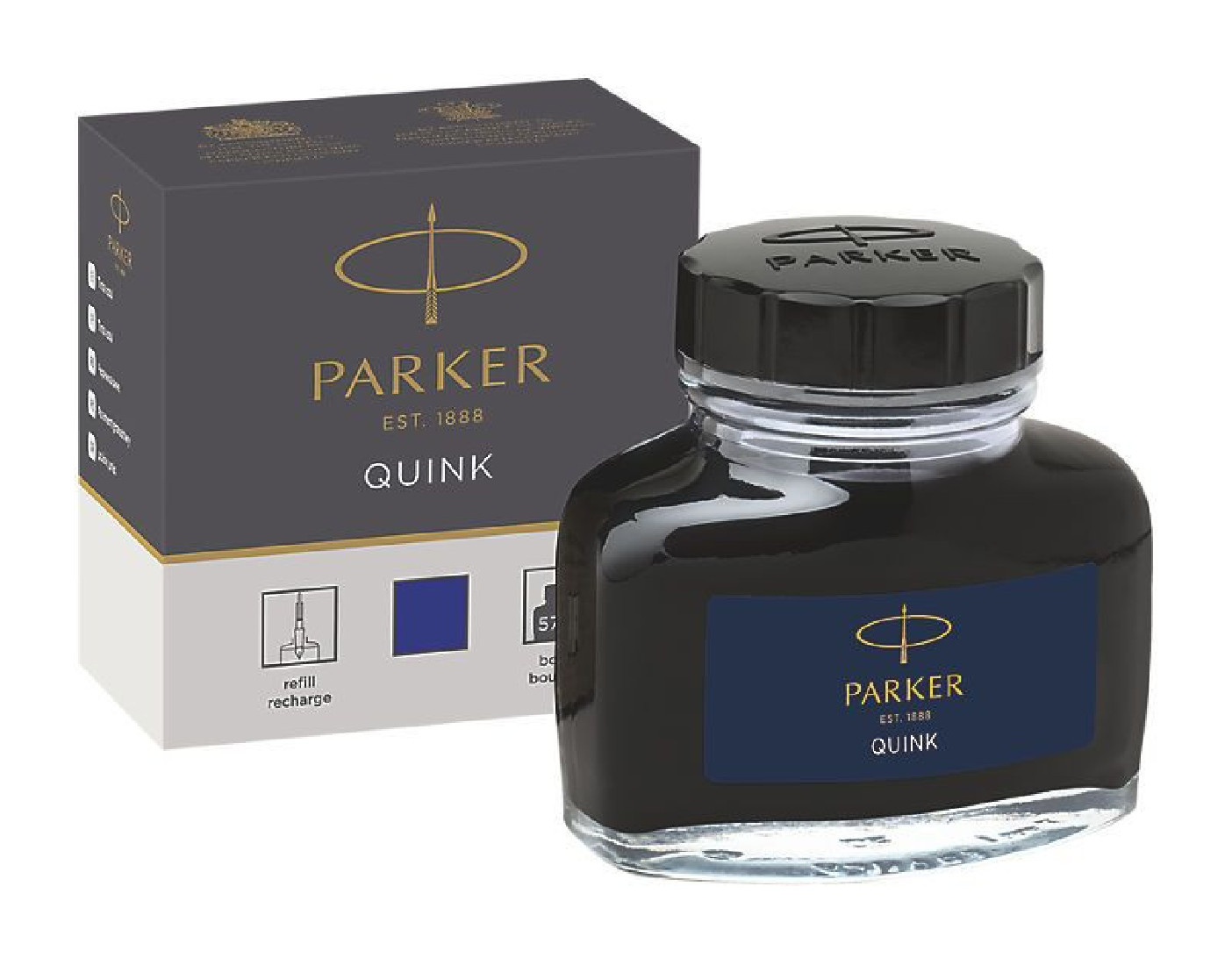 Parker quink ink 2oz bottle blue