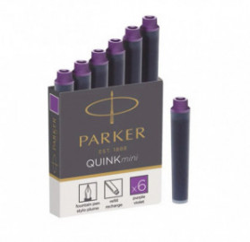 Parker Quink Ink 6 pcs Mini Cartridges Purple