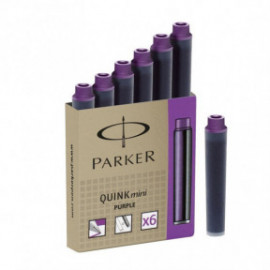 Parker Quink Ink 6 pcs Mini Cartridges Purple