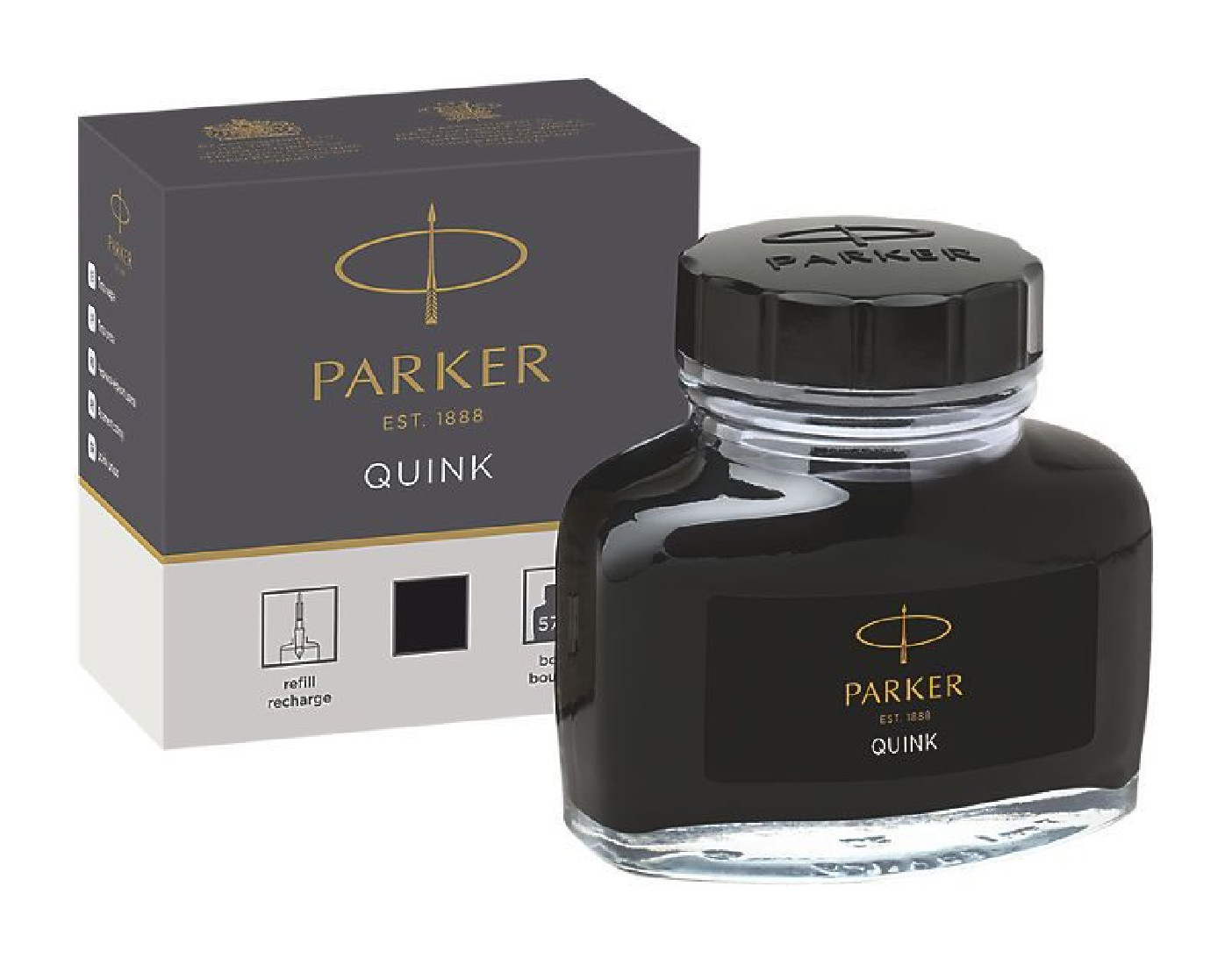 Parker quink ink 2oz bottle black