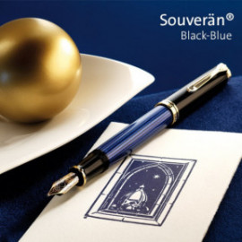 Pelikan Souveran M600 Black Blue Fountain Pen