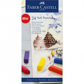 Faber Castell Soft pastels mini, cardboard wallet of 24 128224