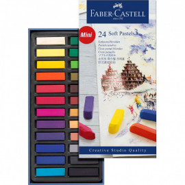 Faber Castell Soft pastels mini, cardboard wallet of 24 128224