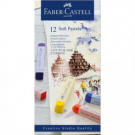 Faber Castell Soft pastels, cardboard wallet of 12 128312