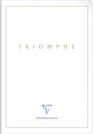 Clairefontaine Rhodia 36176C Triomphe Gold Collection  White Sewn Notebook - A4 21x29.7 cm - 96 Lined White Pages - 90 g Paper - Card Cover with Gold Marking